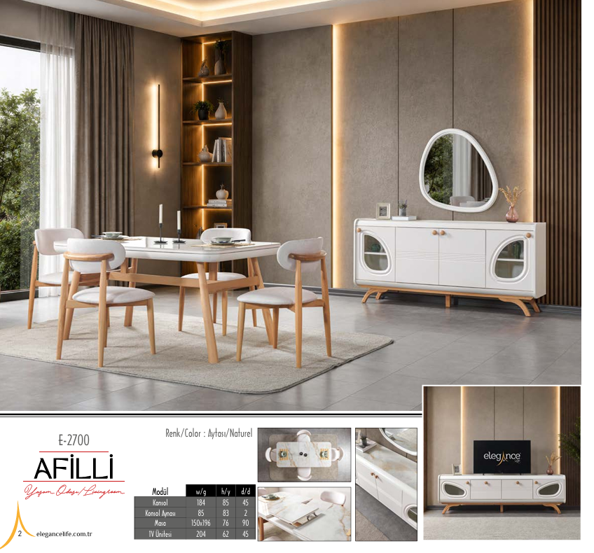 Afilli Yemek Odası Takımı