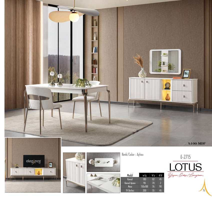 Lotus Yemek Odası Takımı
