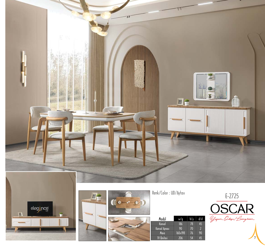 Oscar Yemek Odası Takımı
