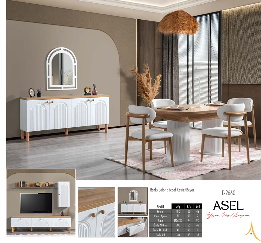 Asel Yemek Odası Takımı