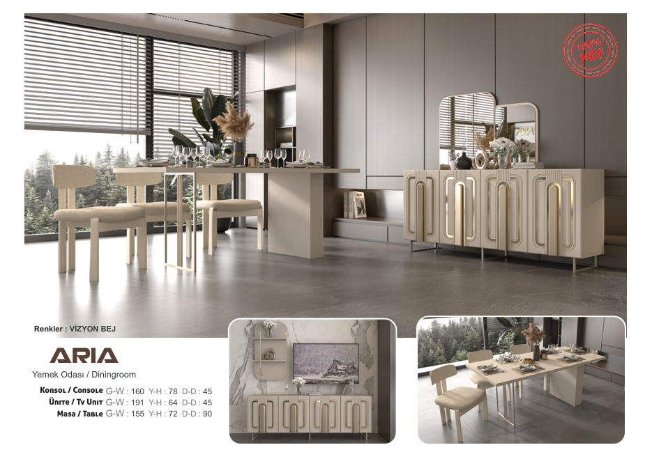 Aria Yemek Odası Takımı