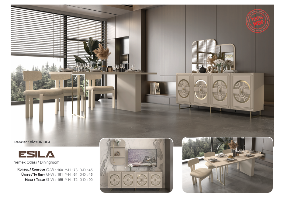 Esila Yemek Odası Takımı